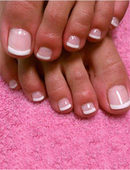 French Nail Feet + Gel Polish