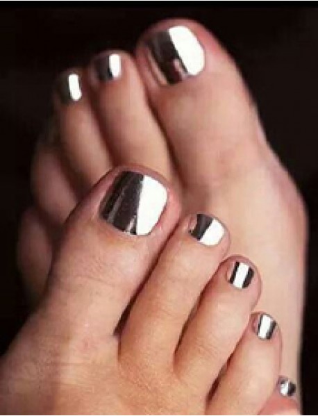 Chrome Nail Art Feet + Gel Polish