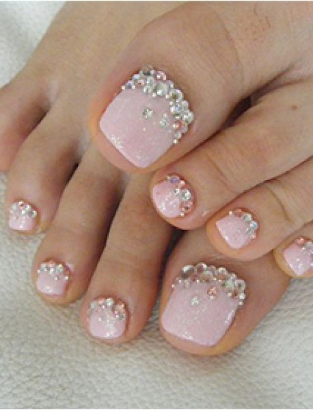 Stone Nail Art Feet + Gel Polish