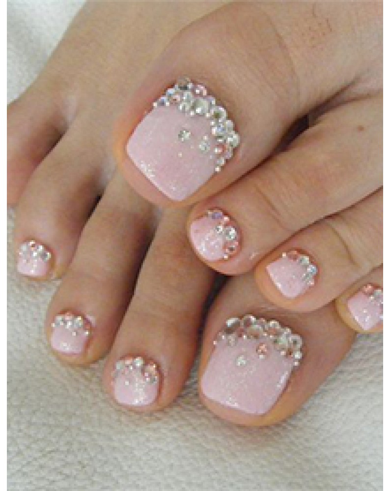 Stone Nail Art Feet + Gel Polish